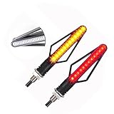 Matériau : ABS + PC VTAIEX Feux de moto Feu Arrière De Moto, Clignotants, Feux Stop Pour KYMCO Downtown 300i 350i 200i 200 300 500(Clear)