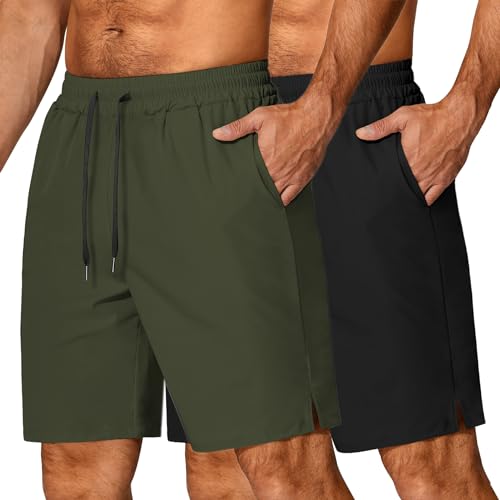 COOFANDY Men's 3 Pack Athletic Running Shorts Gym Workout Short Quick Dry Sports Short with Pockets