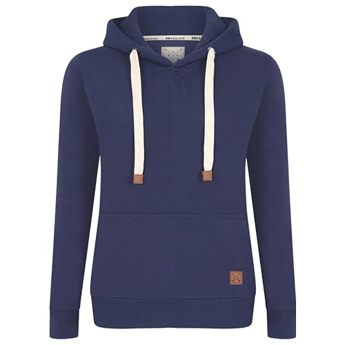 Blu Apparel Ladies Overhead Hoodies Extra Warm Womens OH Hoody Warm Fleece Lined Sweatshirt Activewear Jumper for Women (UK Numeric 18 Regular Regular Navy)