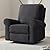 Ravenna Home McKenna Upholstered Pushback Recliner Chair with Swivel from Ravenna Home