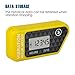 Runleader Digital Self Powered Wireless Hour Meter,Vibration Activated,Resettable Job Timer, User Lock Shutdown for Generator Marine ATV Lawn Mower Motor and Equipment That vibrates at Work(Yellow)