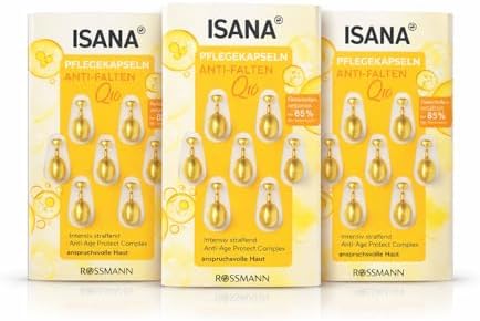 3 x ISANA Q10 anti-wrinkle care capsules