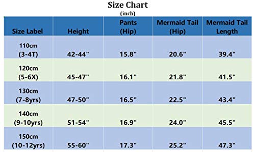 Girl's Mermaid Tail Swimsuit for Swimming Bikini Set Sea-Maid Princess Bathingsuit