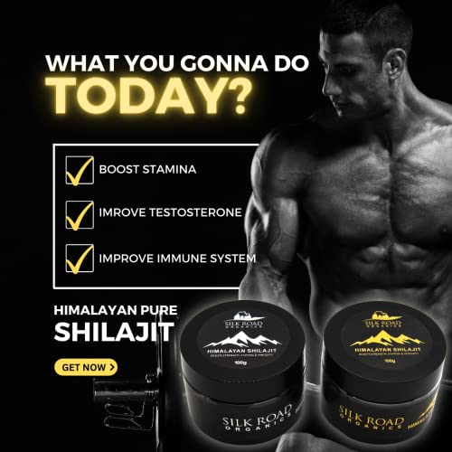 Silk Road Organics Pure Himalayan Shilajit (15 Gm) With Fulvic Acid And 84+ Trace Minerals For Metabolism, Immune System Support, Energy & Focus Measuring Spoon Semi Liquid #TOP5