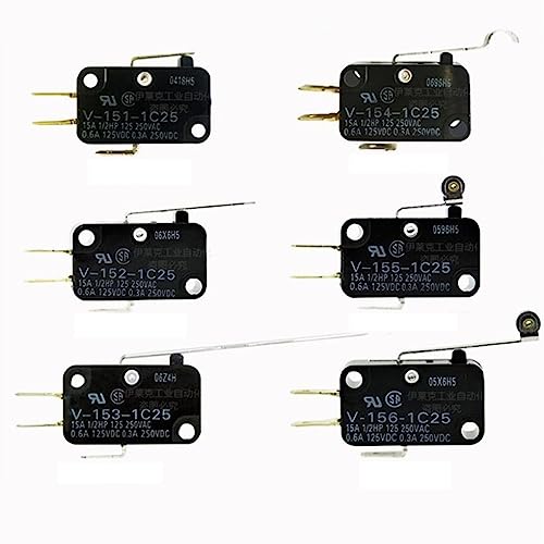 Micro-interrupteur V-15 152 153 155 156-1C25, commutateur fin de course 3 broches, 5x