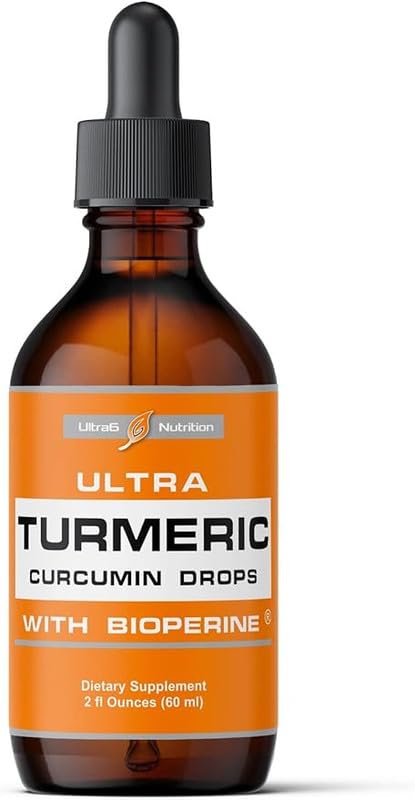 Evorina Ultra6 Nutrition Liquid Turmeric Curcumin Extract with Black Pepper - Turmeric Drops with Bioperine - Easy-to-Take Supplements Made in USA (60ml) | High Strength Herbal Supplement | Clean Label Ayurvedic Wellness-image-23