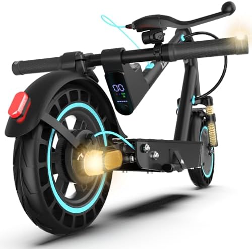 Electric Scooter for Adults, Foldable Commuting Scooter with Dual Suspension, Turn Signals, 650W Motor, 36V 18AH Battery, 25 Miles Range, 22 MPH, 10" Honeycomb Solid Tires, IP54 Waterproof