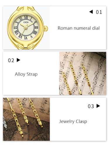 Elegant Vintage Bangle-Style Women's Watch with Slim Dial and Waterproof Gold Strap - Image 7