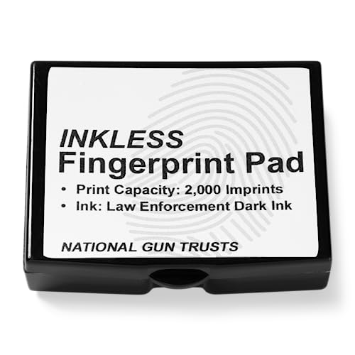 Image of National Gun Trusts - Made in USA - Fingerprint Ink Pad - Law Enforcement Dark Inkless Fingerprint Ink Pad (Pack of 3)