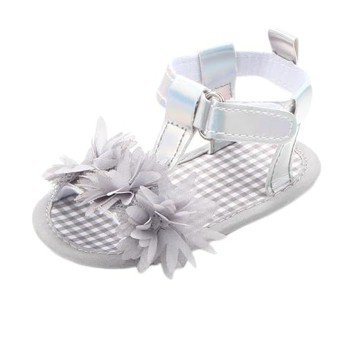 Infant Baby Girls Summer Sandals with Flower Soft Sole Wedding Dress Flats Newborn First Walkers crib Dress Shoes