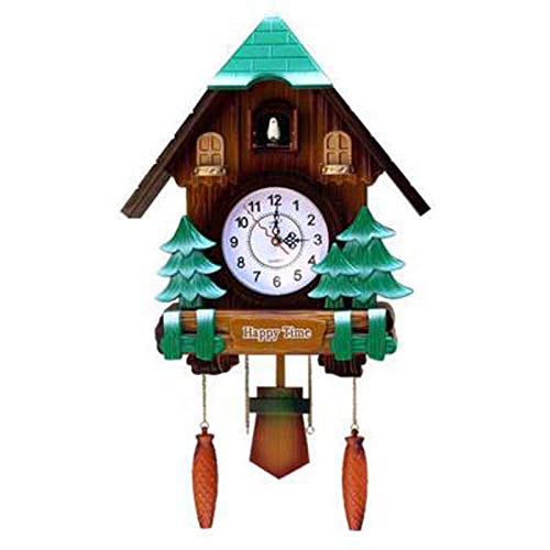 MytaYt Cuckoo Clock, Wall Cuckoo Clock in Chalet Style with Bird-Tuned birdwork, Pendulum, Cuckoo Bell Game, Home Decor, C