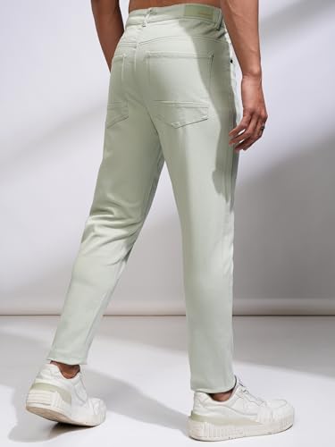 Image of Highlander Men's Tapered Fit Chinos Trousers | Strachable | Solid Trousers | Casual Trousers| Mid-Rise| Trouser | Chinos