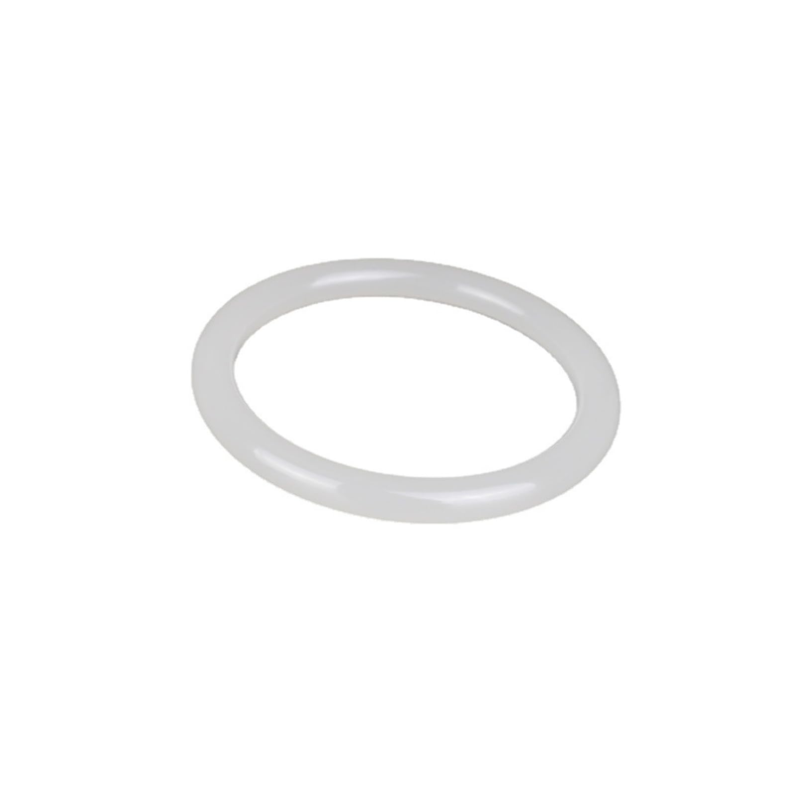 Brazalete de barra circular fina de jade blanco vintage Brazalete de jade clásico con luz de luna blanca Brazalete de la suerte para mujeres y niñas