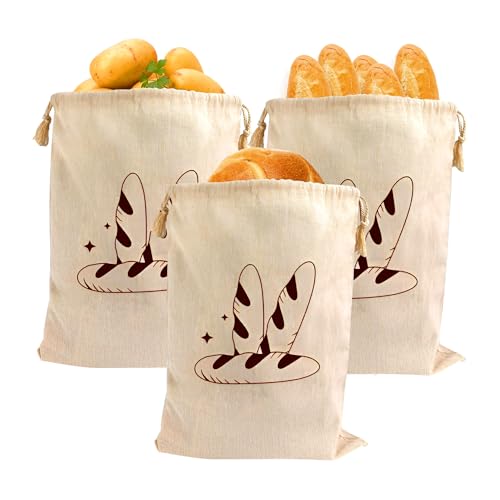 ZSMJAER Juego de Bolsas de Pan 30x40 cm