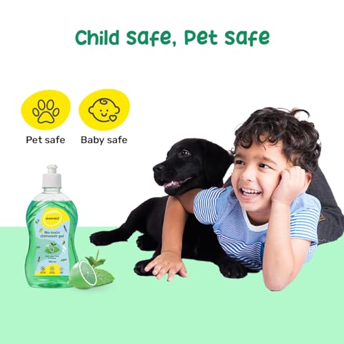 awenest No-Toxin Organic Dishwash Liquid Gel | Soft on Hands, Tough on Grease | No-toxins, Natural, Herbal, Eco-friendly, Plant-based | Lime,... - Image 4