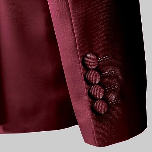 Mens Blazer,Men's One Button Suit Jacket Slim Fit Casual Wedding Dinner Party Suit Jacket for Men4