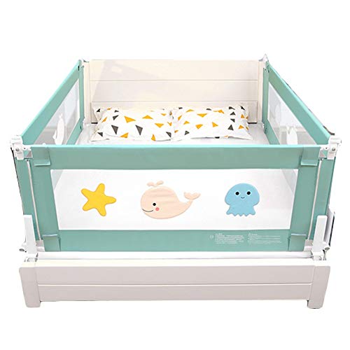 Barrera Cama Niño La Seguridad Dormir Respirable Malla Bebé Barrera Seguridad Niños Anti Choques Cuchara Alto Cerca, Paquete De 3 LIANGJUN (Color : A, Size : 1.8 m+2m+2m)