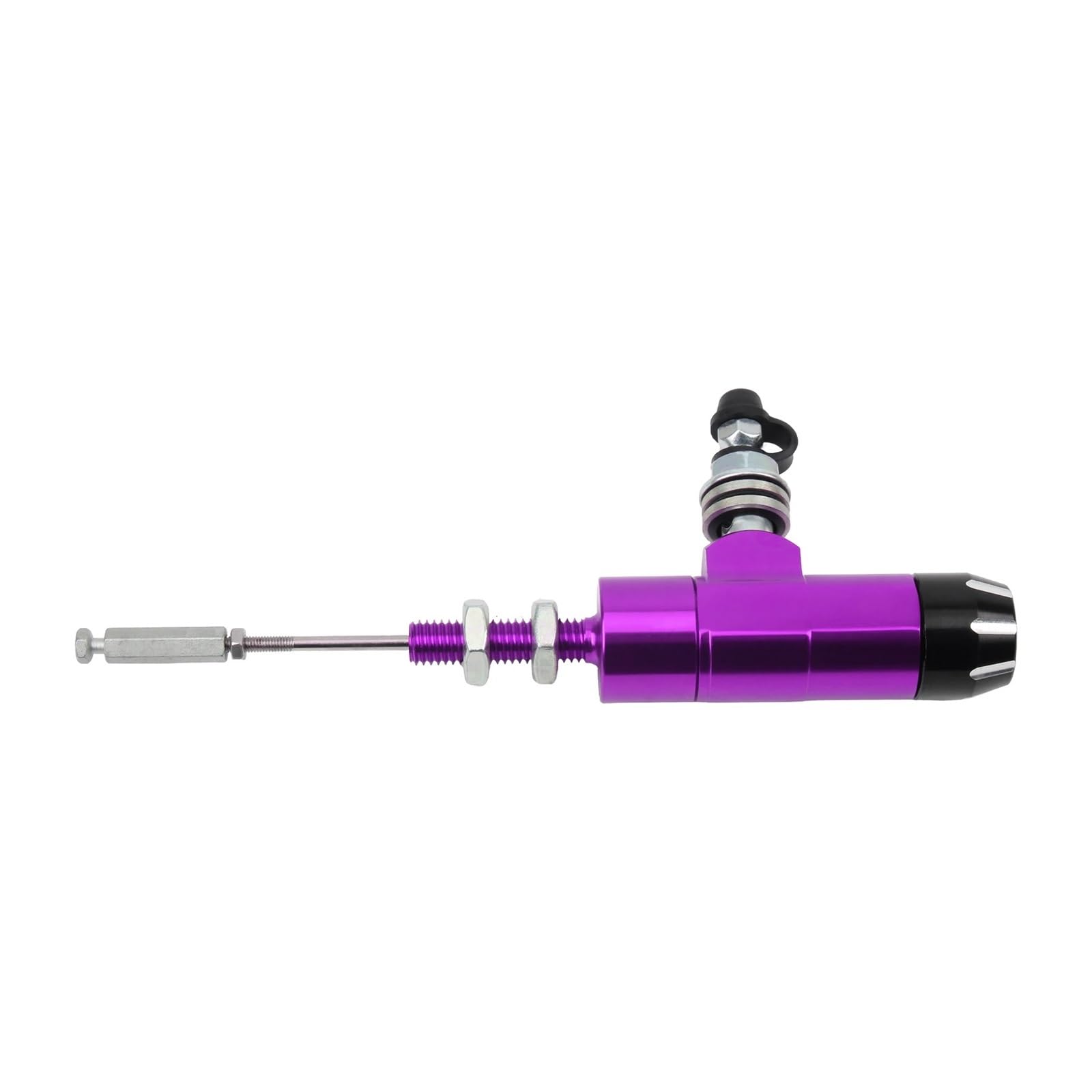 Poayuewr Purple Rear Brake Pump Universal Motorcycle Hydraulic Clutch Brake Master Cylinder Rod System Fit For Yam&Aha