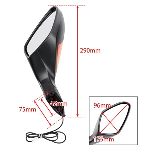 Espejos retrovisores 8000B7481 para moto MV Agusta F3 800 y 675 de 2012 a 2018 7