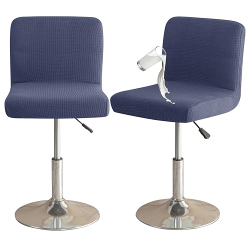 Image of Chair Covers Bar Stool Cover 2pc Bar Chair Cover Swivel Bar Stool Slipcover | Waterproof Counter Height Bar Stool Cover High Back Chair Cover Counter Stool Bar Chair Covers for Kitchen Pub Dining Room,23