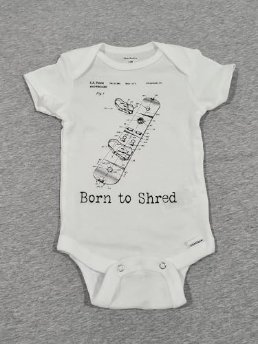 Snowboarding Patent - Baby Boy Girl Clothes Infant Bodysuit Funny Cute Newborn4