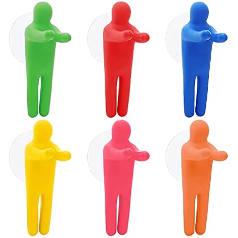 Colorful People Toothbrush Holder with Suction Cup Cover