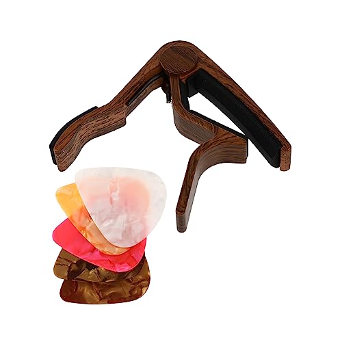 Toddmomy 1 Set Electric Guitar Capo Guitar Picks Kit Tuner Clip for Acoustic Electric Ukulele Banjo Folk Mandolin Durable