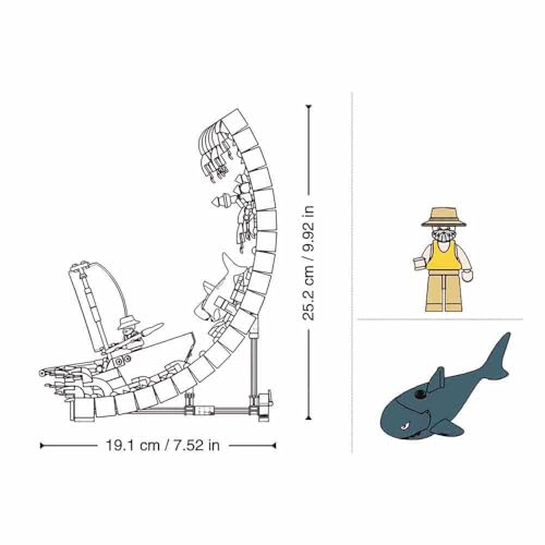Pleyerid The Old Man and the Sea Building Set, Creative Construction Model, Ages 14+, Ocean Wave Display, M38-P8025, Blue - Image 4