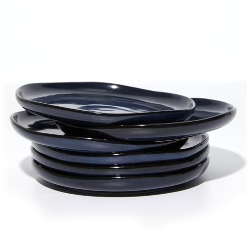 Image of Pokini Ceramic Salad Plates Set of 6, 8inch Stoneware Small, Dessert Plates