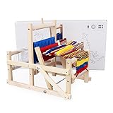 tejas mixtas mazarron Accesorios incluidos: los kits de tejido vienen con 1 * juguete de telar ondulado de madera, 1 * libro de instrucciones, 1 * línea textil (rojo), 1 * línea textil (amarillo), 1 * línea textil (azul), 3 * lanzaderas de tejido, 2 * tornillo de fijación, 4 * base antideslizante
