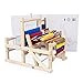 LQKYWNA Telaio per Tessitura in Legno, Telaio per Lana Grande a Mano Fai-da-Te, Multi-Craft Telaio per Tessitura Telaio per Bambini Studenti Principianti (38.5 x 26 x 32cm)