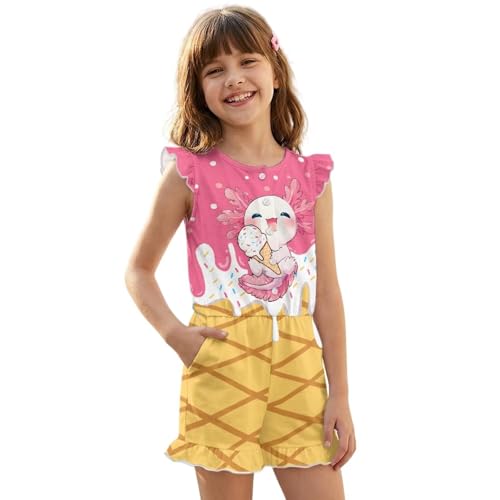 Mameluco elegante para niñas con volantes y diseño sin mangas chaqlin