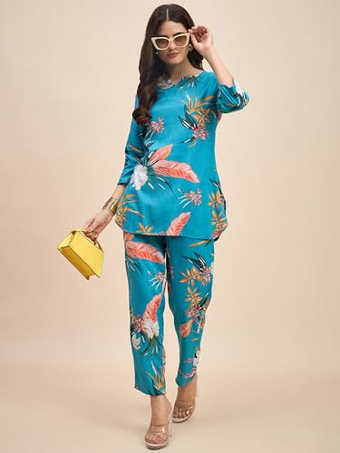 Image of Truvon Fashions Women Cord Set, Kurta and Pant Set