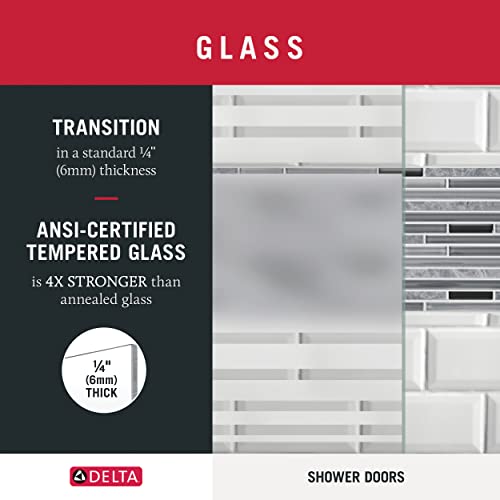 Delta Smts486-Nik-R Trinsic Sliding Shower Door, Brushed Nickel #TOP4