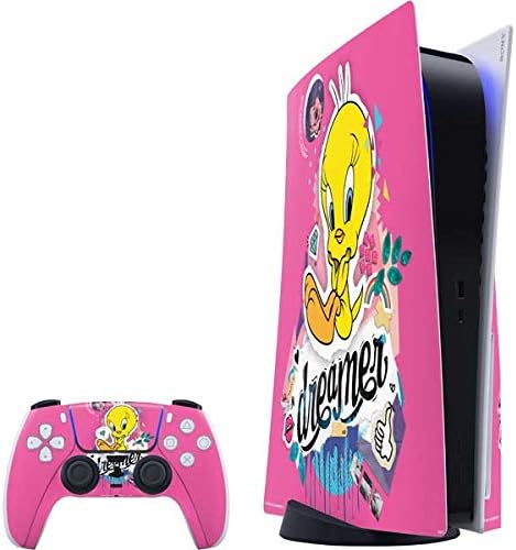 Skinit Decal Gaming Skin Compatible with PS5 Bundle - Officially Licensed Looney Tunes Tweety Bird Design