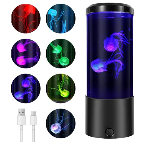 Lámpara de mesa noche LED medusa USB multicolor
