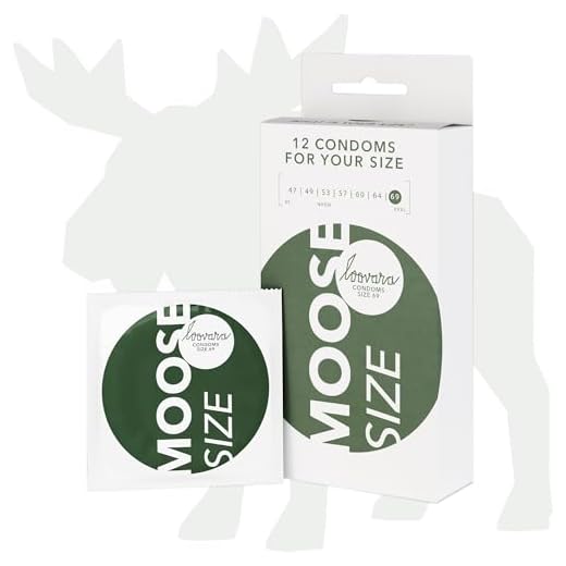 Loovara 12 Kondome in individuellen Größen - Kondomgröße 69 - Size Moose - Kondome dünn aus Fair Rubber - Für mehr Fun & Feeling beim Sex - Vegane Präservative im 12er Pack