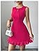 Milumia Women's Bow Tie Front Mini Tank Dress Elegant Cut Out Ruffle Hem Short Dresses Hot Pink X-Small