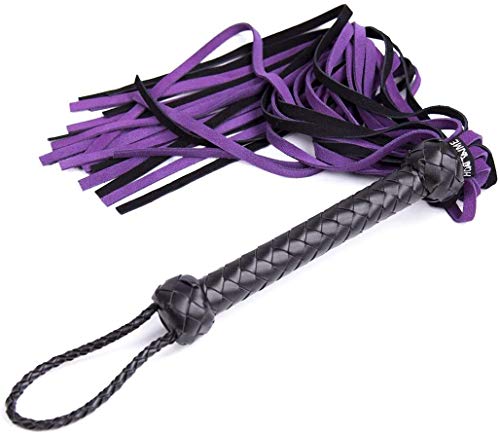 image for Aiizzey Soft Faux Leather Harness Handle Whip Teaching Training Tool C