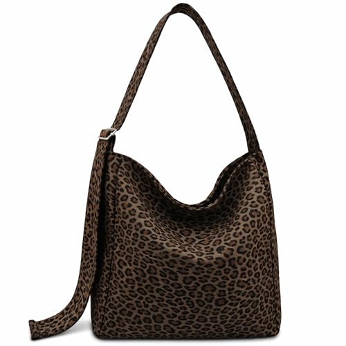 Gluckstar Shopper Tasche Damen Mittelgroß In Wildleder Optik Mit Leo...