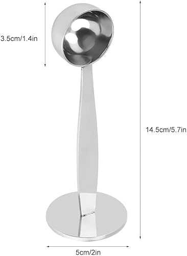 Miniatura 2 de Cuchara de café expreso, cuchara medidora de acero inoxidable, cuchara medidora 2 en 1, cuchara de café multifuncional, cuchara medidora de expreso,