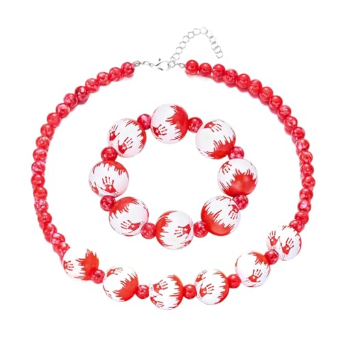 LUMINFLY �n���E�B���R�X�`���[���W���G���[�Z�b�g ���܂݂�̎�`�r�[�Y�A�l�b�N���X�A�u���X���b�g�t�� ���b�h�ƃz���C�g�̃S�V�b�N�X�^�C��