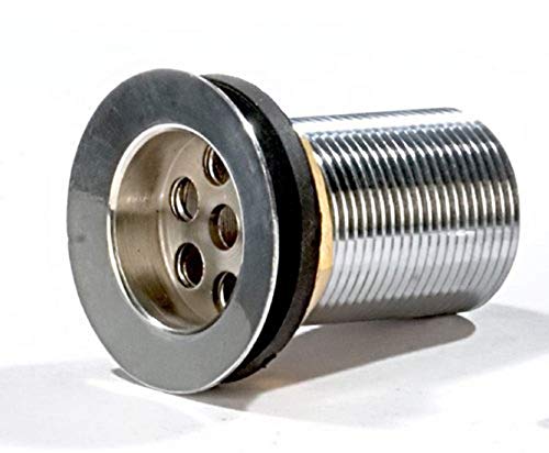 Image of Chrome Finish Full Thread Waste Coupling for Wash Basin Drain Outlet | Heavy Duty, Rust Free, Leak Proof Basin Sink Coupling | Durable Bathroom Fitting Accessory (Pack of 1)