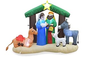 6.5 ft. Festive Inflatable 'Rey' For Christmas Holiday Night Light Up Decor