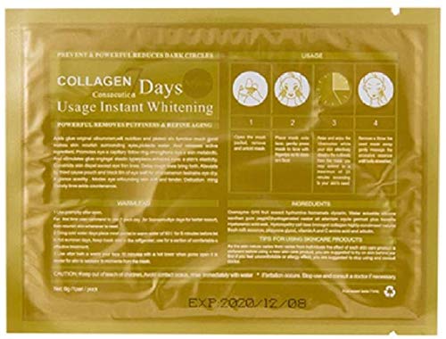 Theshiry 10 Pairs Collagen Crystal Eye Mask and 10 Pcs Collagen Crystal Lip Mask, Anti Aging Eye and Lip Mask, Collagen Crystal Mask Set (Gold) - Image 5