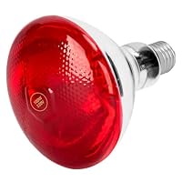 Zrwuldu E27 R120 100 Watt Infrarotlampe Rotlichtlampe Wärmelampe, Infrarotlicht Rotlicht für Terrarium, Hühnerstall, Reptilien, Hühner, Hunde, Kaninchen - Spritzwassergeschützt & Langlebig (6000h)