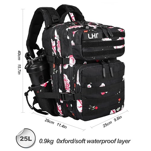 Image of LHI Tactical Military Backpack for Men and Women 25L /35L Army Assault Pack Bag Small Rucksack with Bottle Holder