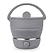 Produktbild MLYWD Faltbare Elektrische Feuer Kessel Mini LebensmittelqualitäT Silikon Herd Kochendem Wasser Dampfer 1 Liter Topf 3 Ebene Hause Reise Tragbare 100-240 V