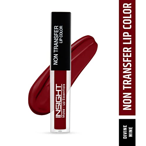 Image of INSIGHT Non Transfer Lip Color - Divine Wine | Waterproof| Matte Finish| Transfer & Smudge Proof| Lightweight| 12 Hr Wear| Highly Pigmented 4 ml (Pack of 2)