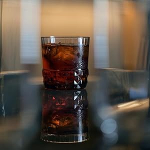 Bormioli Rocco America 20s 1025 oz Rocks Drink Drinking Glasses Clear Set of 4